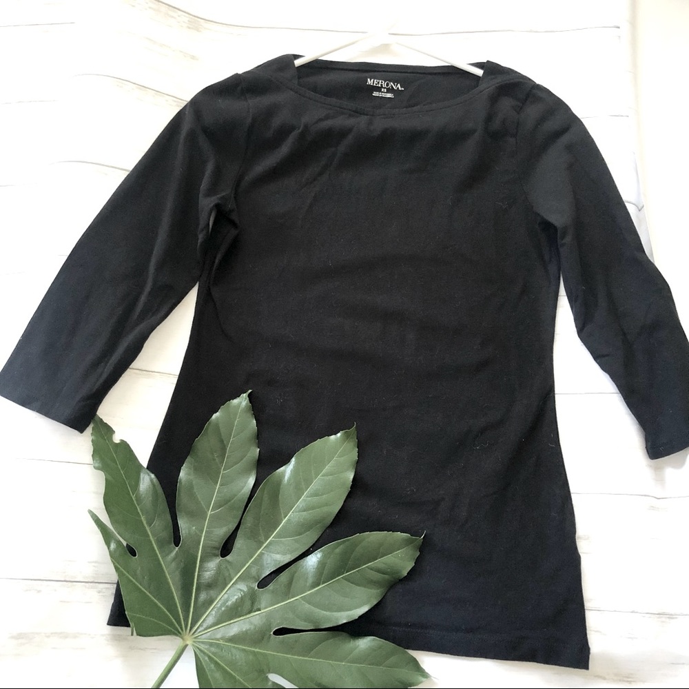 Merona for Target half sleeve black shirt xs